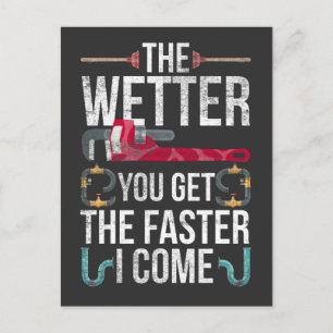 Cartão Postal Marido de Canalizador travesso e Cota de Canaliza