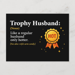 Cartão Postal Marido Troféu Maior Marido do Mundo 1º Lugar