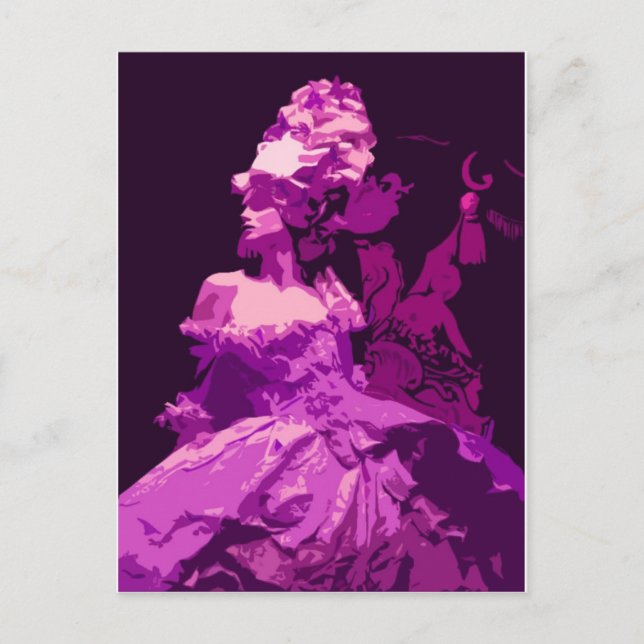 Cartão Postal Marie Antionette - roxo (Frente)