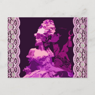 Cartão Postal Marie Antionette - roxo