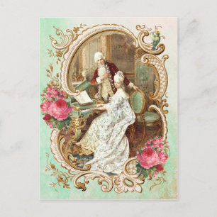 Cartão Postal Marie Antoinette,Francês,Paris,Vintage,rococo,pia