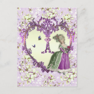 Cartão Postal Marie Antoinette Lilac Sonha Impressão Floral Rox