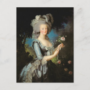 Cartão Postal Marie Antonieta com Rosa, 1783