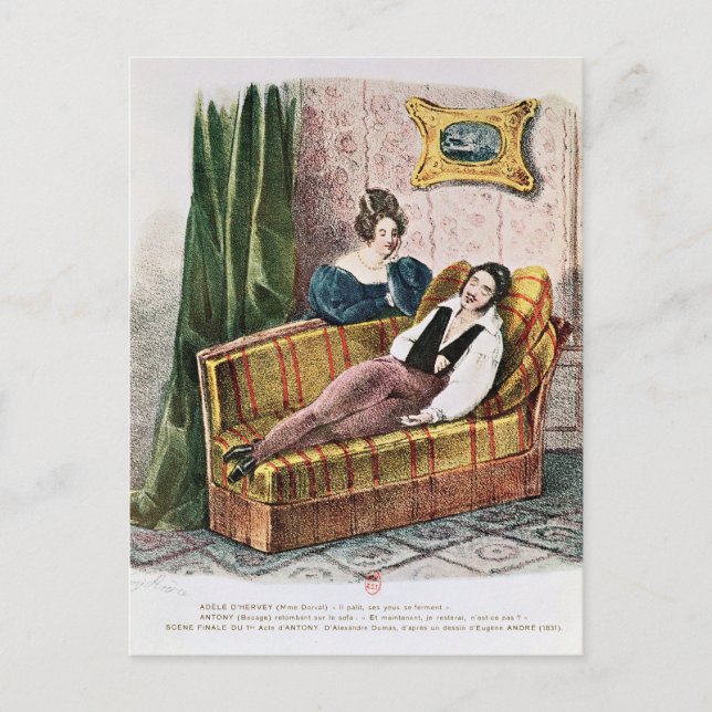 Cartão Postal Marie Dorval no papel de Adele d'Hervey (Frente)