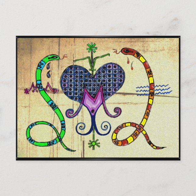 Cartão Postal Marie Laveau Voodoo Vévé (Frente)