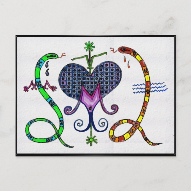 Cartão Postal Marie Laveau Voodoo Vévé (Frente)