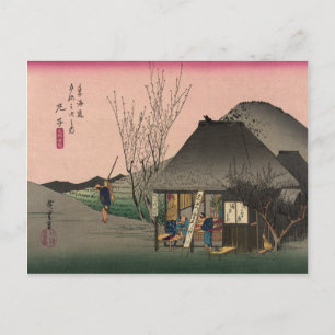 Cartão Postal Mariko, 53 estações da estrada Tokaido, Hiroshige