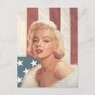 Cartão Postal Marilyn Flag