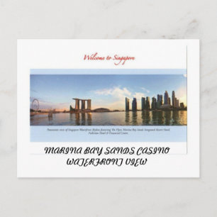 CARTÃO POSTAL MARINA BAY SANDS CASINO SINGAPORE