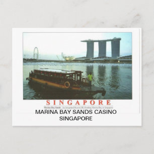 CARTÃO POSTAL MARINA BAY SANDS CASINO SINGAPORE