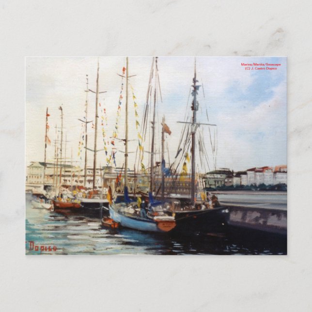 Cartão Postal Marina/Mariña/Seascape (Frente)