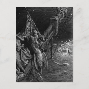 Cartão Postal Mariner olha as serpentes no oceano