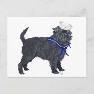 Cartão Postal Marinheiro Affenpinscher