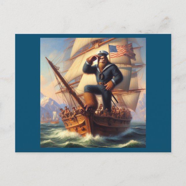 Cartão Postal Marinheiro Bigfoot (Frente)