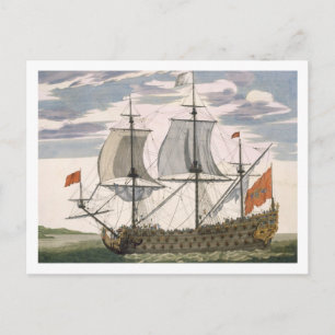 Cartão Postal Marinho britânico: um navio de primeira categoria