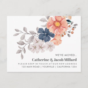 Cartão Postal Marinho Coral Mudamos o novo endereço Nova Casa