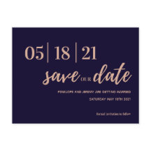 marinho e script moderno cor-de-rosa esmaecido sal