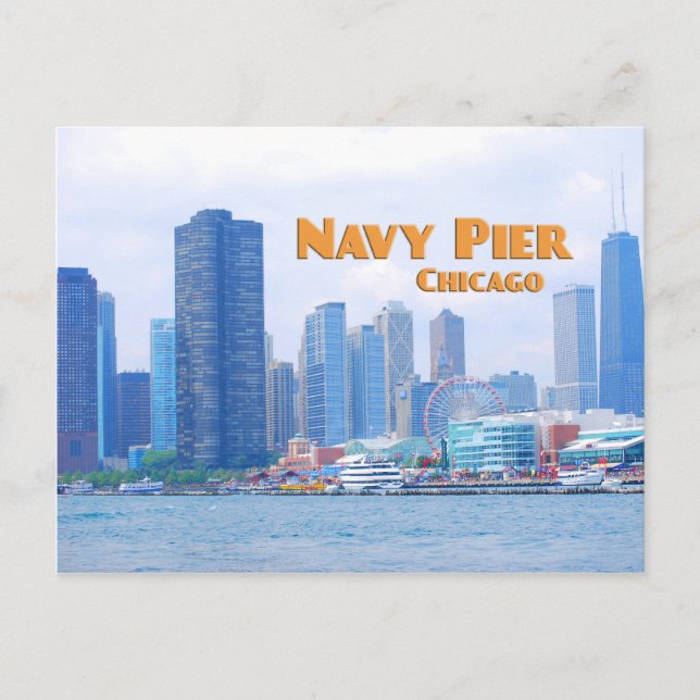 Cartão Postal Marinho Pier - Chicago Illinois (Frente)