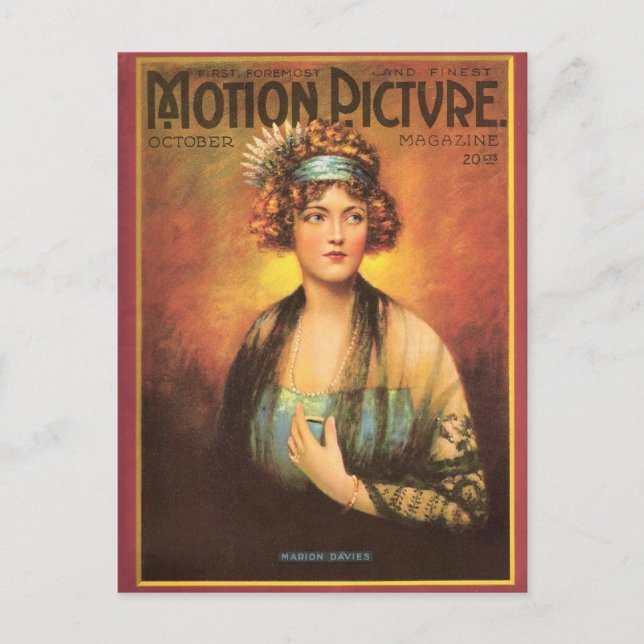 Cartão Postal Marion Davies, 1919, retrato de colheita (Frente)