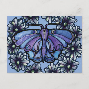 Cartão Postal Mariposa Luna Roxa LuaFilho Luas Mariposas