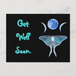 Cartão Postal Mariposa Luna Tripla Lua Melhoras Logo