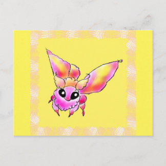 Cartão Postal Mariposa Rosada