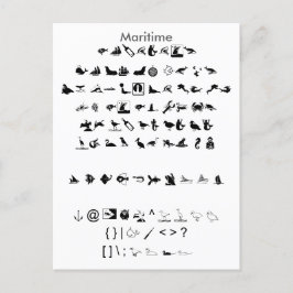 Cartão Postal Maritime - Zazzle Font Sample Sheet com guia