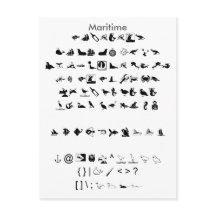 Maritime - Zazzle Font Sample Sheet com guia
