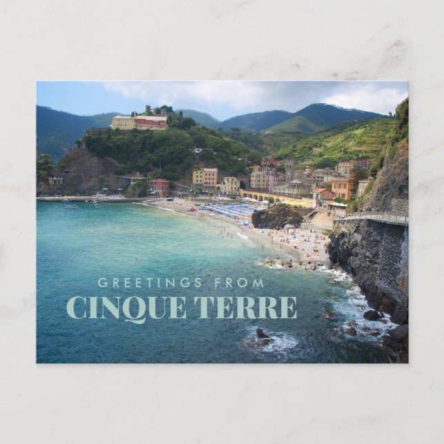 Cartão postal marítimo Cinque Terre Itália (Frente)
