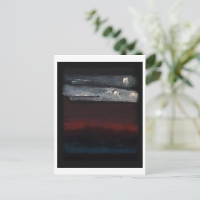 Cartão Postal Mark Rothko art no estilo digital 3 (Em pé/Frente)