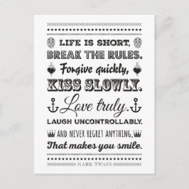 Cartão Postal Mark Twain - Quebre as Regras