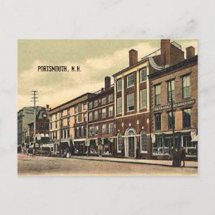 Cartão Postal Market Square, Portsmouth, NH, c1905