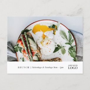 Cartão Postal Marketing com marca de novo evento do moderno rest