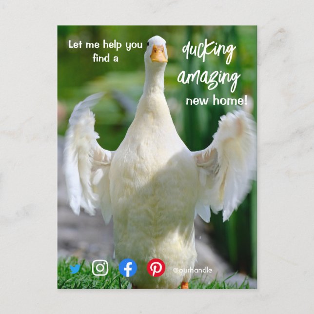 Cartão Postal marketing de agente imobiliário maravilhoso de pat (Frente)