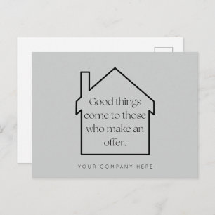 Cartão Postal Marketing de agricultura imobiliária