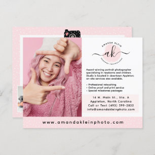 Cartão Postal Marketing de logotipo de câmera de fotógrafo minim