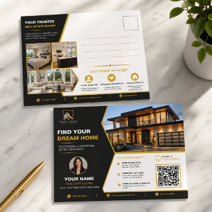 Cartão Postal Marketing de QR de Imóveis Ouro Preto de Luxo
