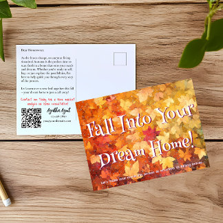 Cartão Postal Marketing Imobiliário de outono