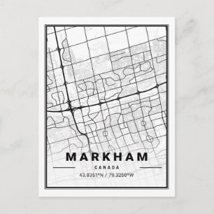 Cartão Postal Markham Ontario Canada Viagem Map Poster