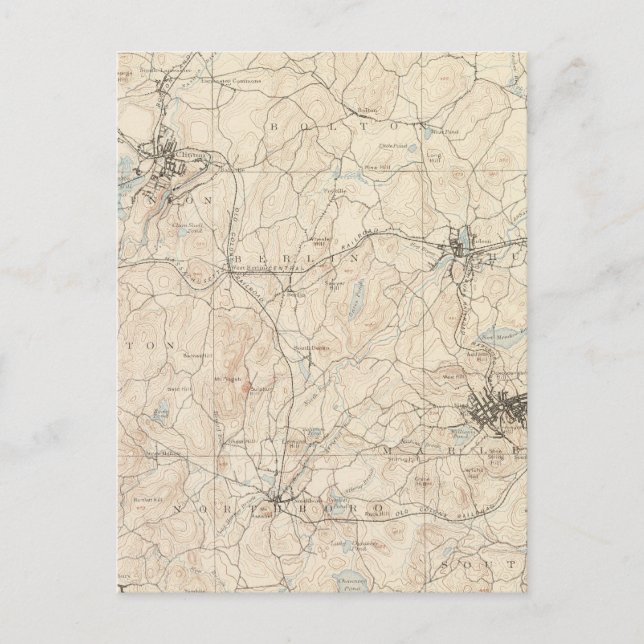 Cartão Postal Marlboro, Massachusetts (Frente)