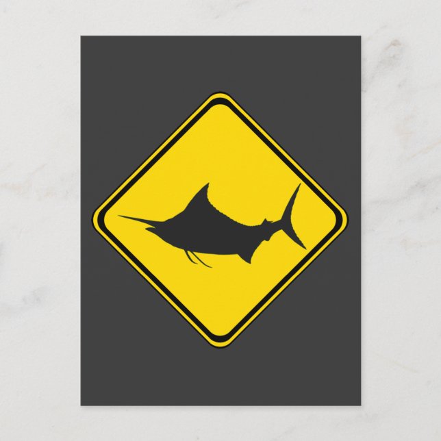 Cartão Postal Marlin Azul Cruzando! (Frente)