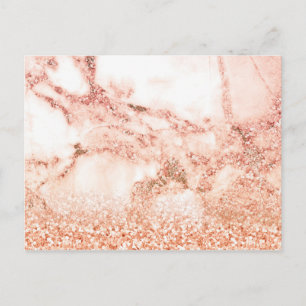 Cartão Postal Mármore-brilhante cor-de-rosa-rosa-rosa mic