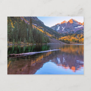 Cartão Postal Maroon Bells Alpen Glow