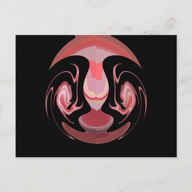 Cartão Postal Maroon Majestade: Radiância Russa Texturizada Afri (Frente)