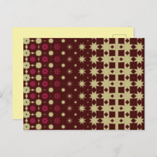 Cartão Postal Maroon Modern Thank You Card (Frente/Verso)