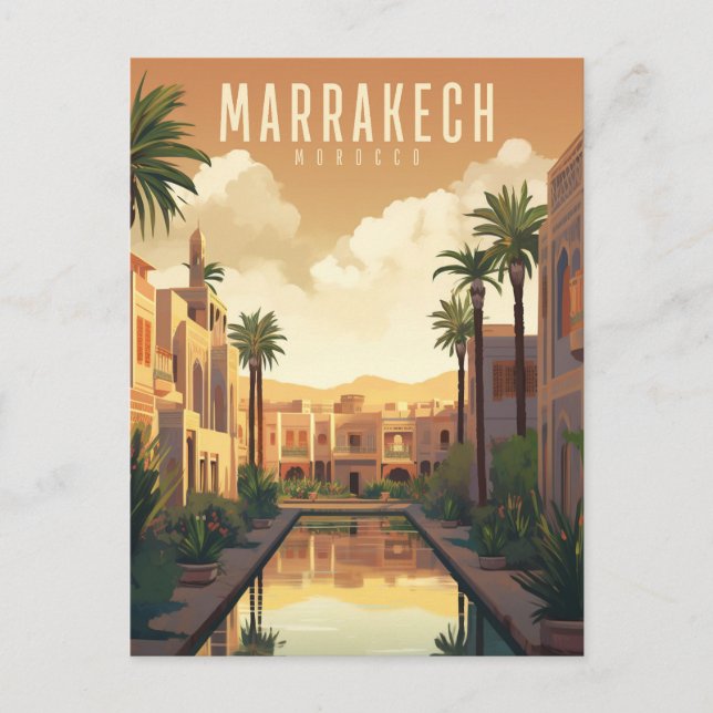 Cartão Postal Marrakech - poster - Affiche (Frente)