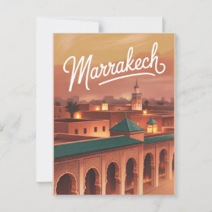 Cartão Postal Marrakech Vintage