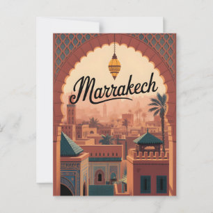 Cartão Postal Marrakech Vintage