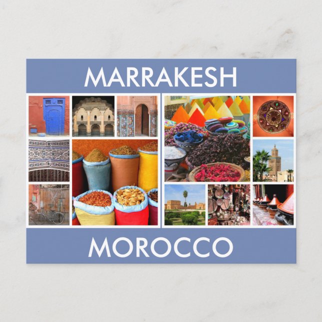 Cartão Postal marrakesh cenas marroquinas (Frente)