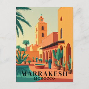 Cartão Postal Marrakesh Marrocos Viagens Antigas 